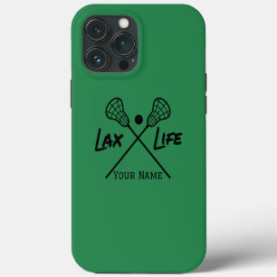 Personalized Green LAX (Lacrosse) Life iPhone 13 Pro Max Case