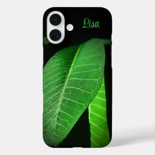 Personalized Green Leaf Apple iPhone Case