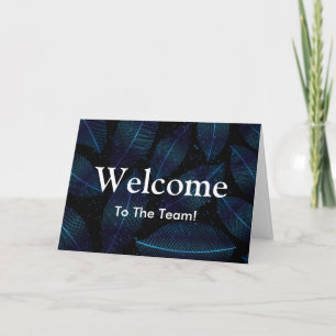 Personalized Green leaf Natural welcome Card
