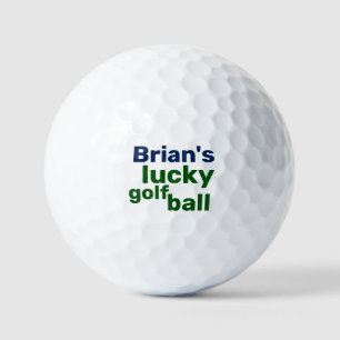 Personalized Green Lucky Golf Ball