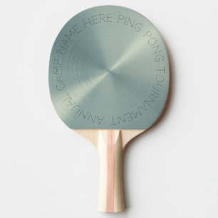 Personalized Green Metallic Ping Pong Paddle