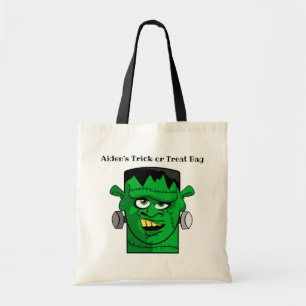 Personalized Green Monster Tote Bag