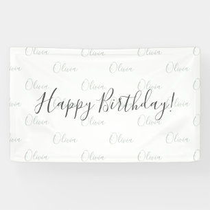 Personalized Green Name Banner
