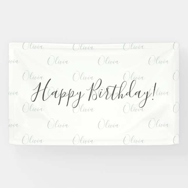 Personalized Green Name Banner (Horizontal)
