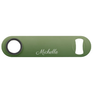 Personalized green ombre bar key