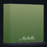 Personalized green ombre binder<br><div class="desc">Personalized green ombre</div>