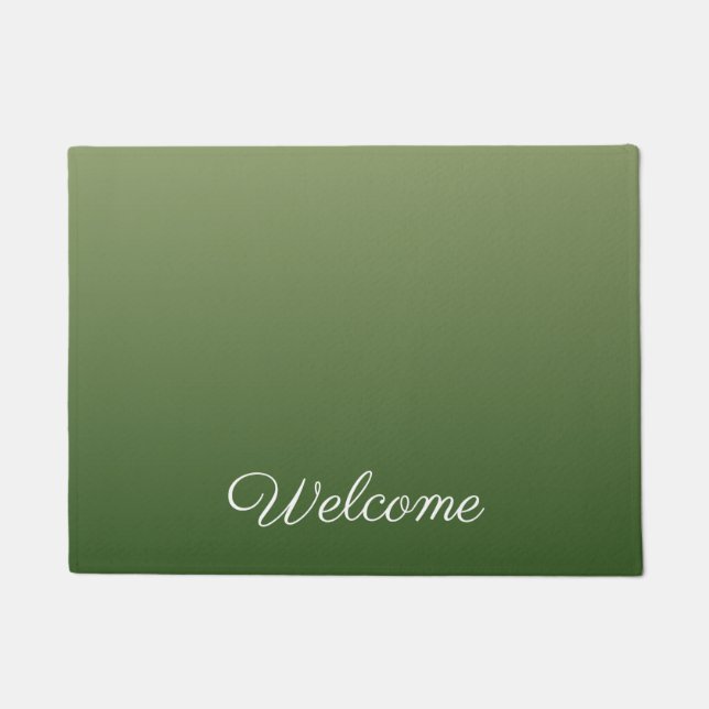 Personalized green ombre doormat (Front)