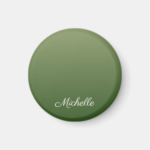 Personalized green ombre magnet
