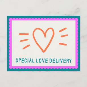 Personalized - Green Orange and Pink Connections Postcard