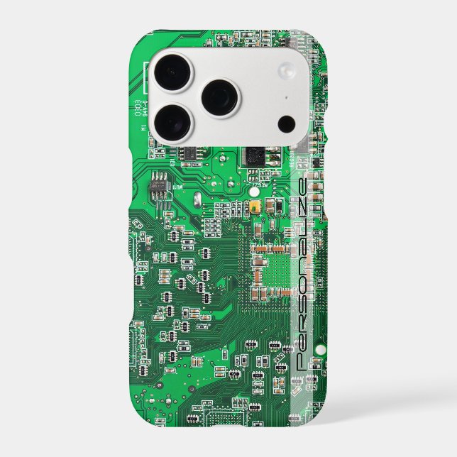 Personalized Green PCB Circuit Board for IT Pros (Back)