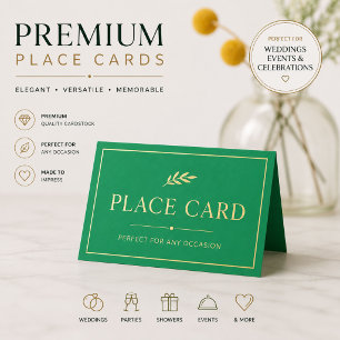 Personalized Green Place Card
