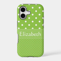 Personalized Green Polka Dots Pattern