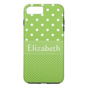 Personalized Green Polka Dots Pattern Case-Mate iPhone Case