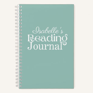 Personalized Green Reading Journal