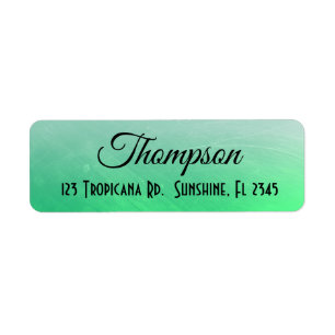 Personalized Green Return Address Labels
