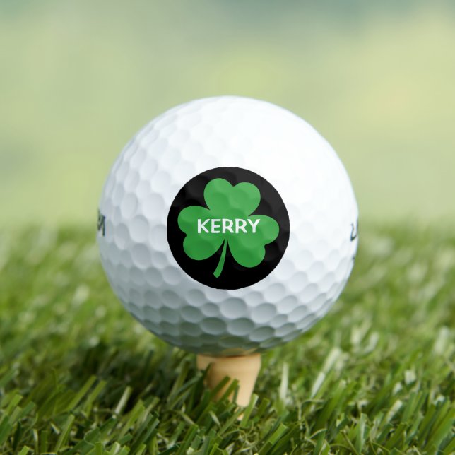 Personalized Green Shamrock Golf Balls (Insitu Tee)