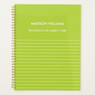 Personalized Green Spiral Notebook –Custome Planner