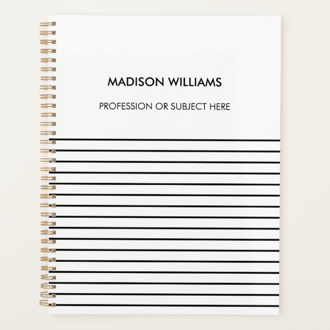Personalized Green Spiral Notebook Planner (Front)