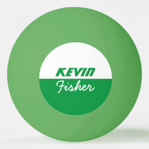 personalized green table-tennis-ball ping pong ball