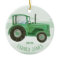Personalized Green Tractor Christmas Ornament