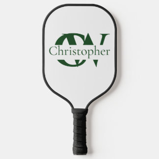 Personalized Green with Name & Initials Pickleball Paddle