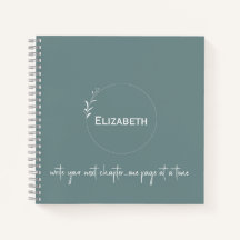 Personalized Green "Write Your Next Chapter"