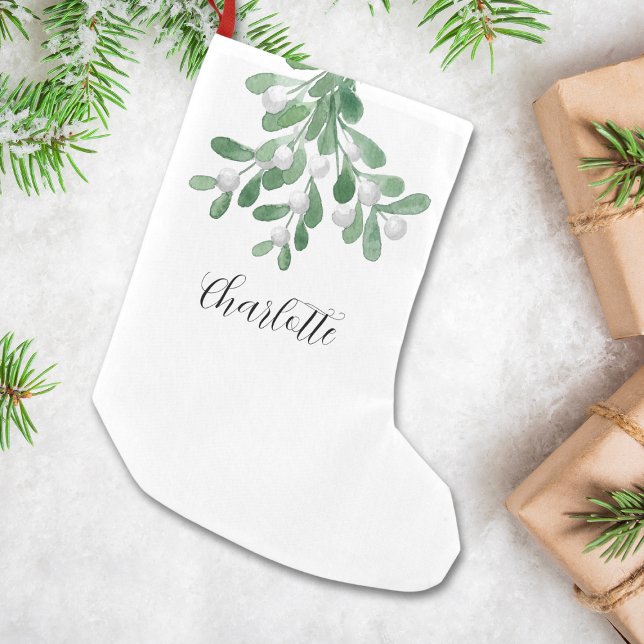 Personalized Greenery Christmas Small Christmas Stocking (Creator Uploaded)