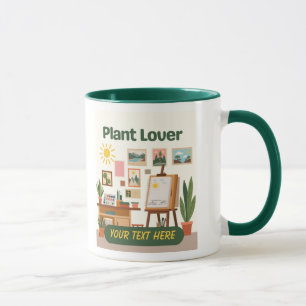 Personalized Greenery & Creative Workspace Design Mug