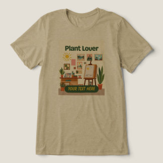 Personalized Greenery & Creative Workspace Design Tri-Blend Shirt