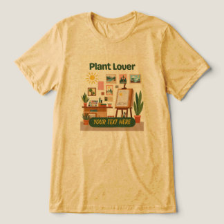 Personalized Greenery & Creative Workspace Design Tri-Blend Shirt