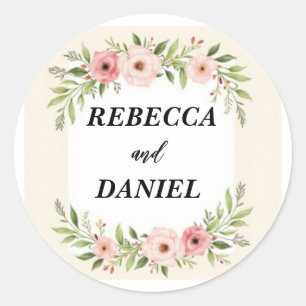 Personalized Greenery Eucalyptus Wedding Sticker –