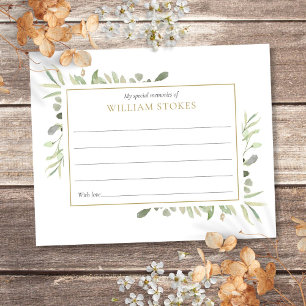 Personalized Greenery Funeral Share A Memory