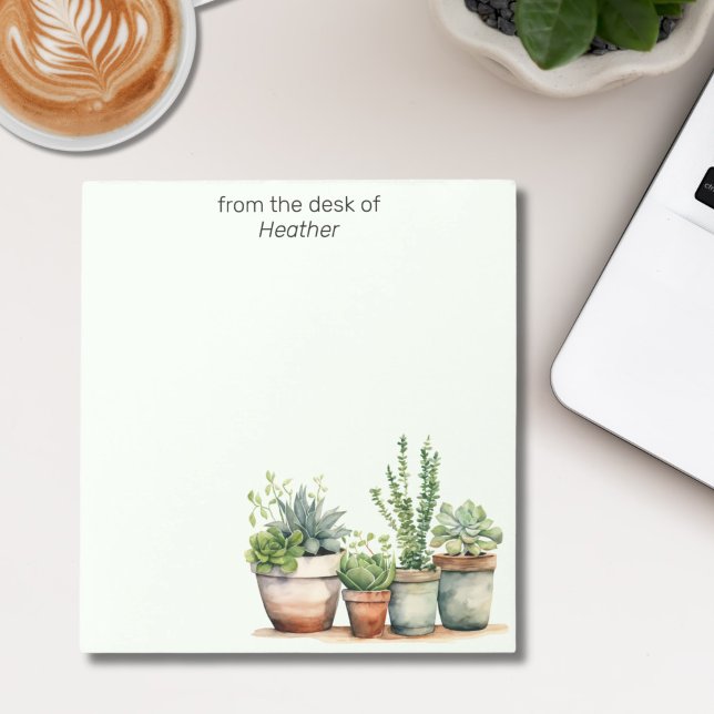 Personalized Greenery Name Notepad (Creator Uploaded)