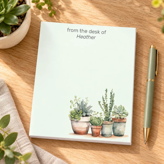 Personalized Greenery Name Notepad (Creator Uploaded)