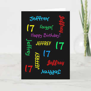 Personalized Greeting Card, 17th Birthday Card