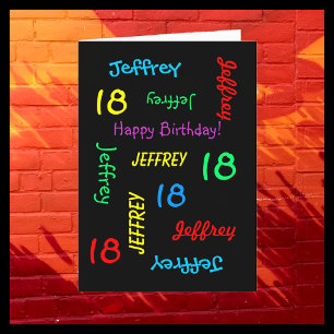 Personalized Greeting Card, 18th Birthday Card