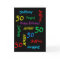 Personalized Greeting Card 50th Birthday, Black