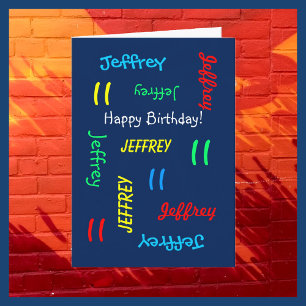 Personalized Greeting Card Any Name, Age, 11th Bdy