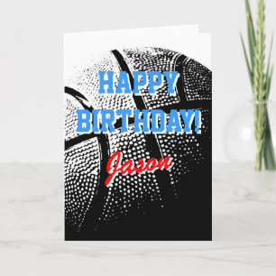 Personalized greeting card   Basketball sports