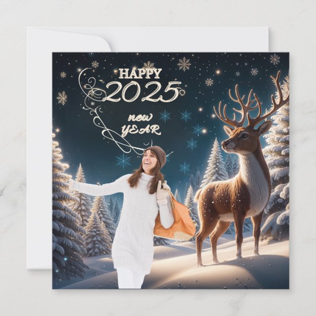  Personalized Greeting Card: winter wonderland Holiday Card (Front)