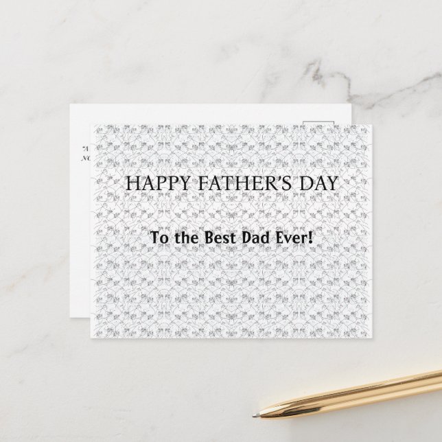 Personalized Greeting for Dad, Grandpa, or Husband Holiday Postcard (Front/Back In Situ)