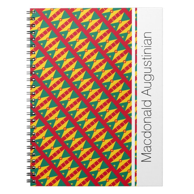 Personalized GRENADA FLAG Notebook (Front)