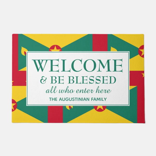 Personalized GRENADA Welcome Doormat (Front)