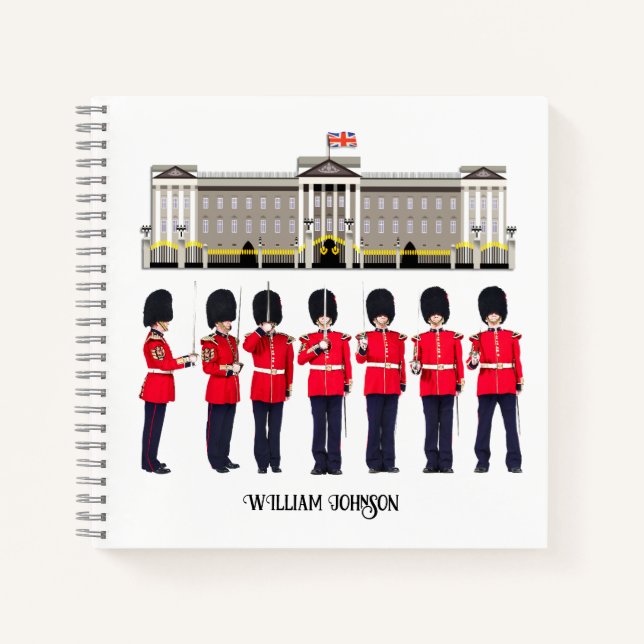 Personalized Grenadier Guards on Parade  Notebook (Front)