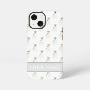 Personalized Grey and White Schnauzer Dog iPhone 13 Mini Case