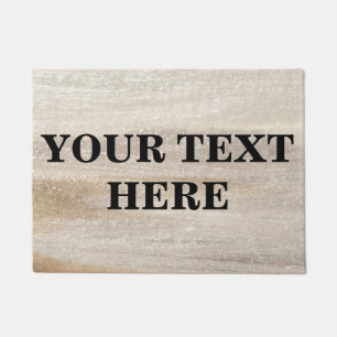 Personalized Grey Bamboo Wood Doormat