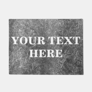 Personalized Grey Bamboo Wood Doormat