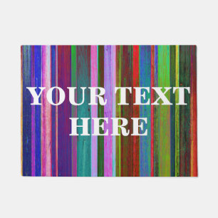 Personalized Grey Bamboo Wood Doormat