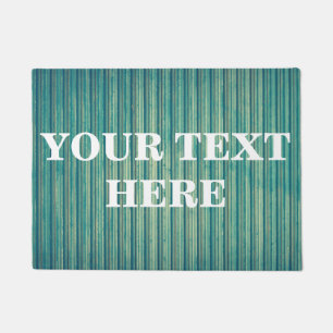 Personalized Grey Bamboo Wood Doormat