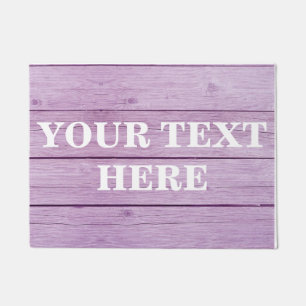 Personalized Grey Bamboo Wood Doormat